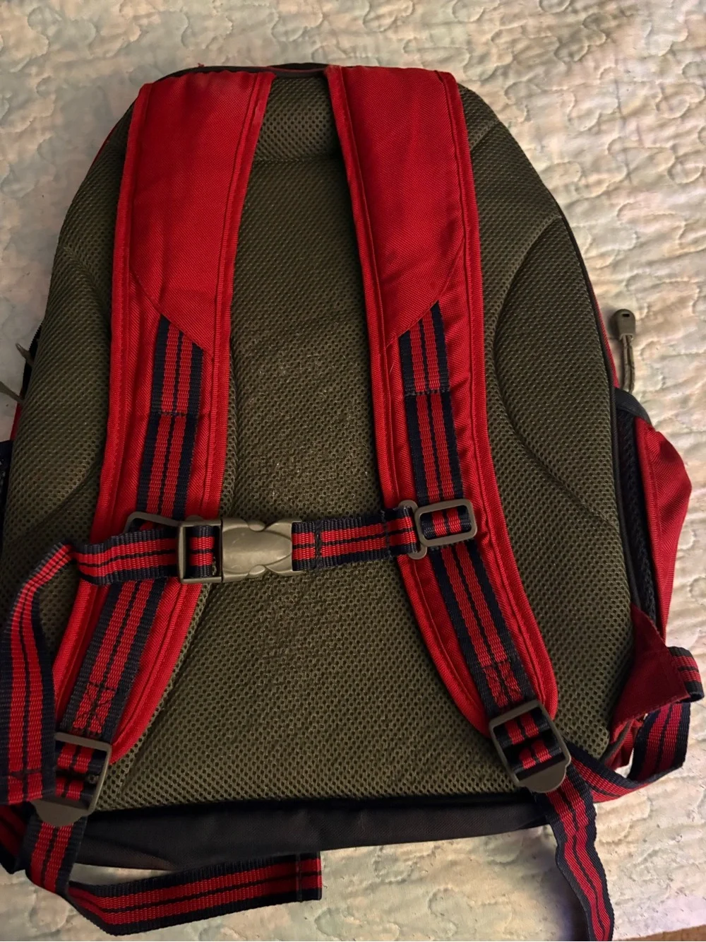 Pottery Barn Kids Red and Blue Spider-Print Backpack